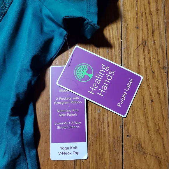 Healing Hands Short Sleeve Scrub Top - Picture 2 of 11